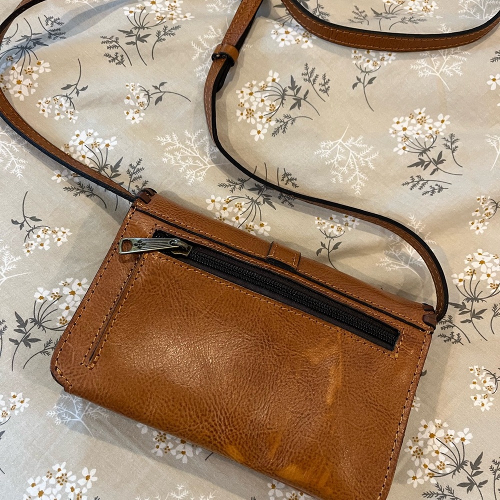 Patricia Nash Torri Florence Crossbody Elegant Brown Leather Crossbody Bag - Picture 5 of 5